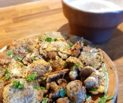 Fried gypsy mushrooms