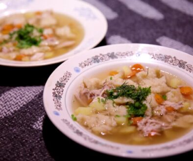 Chicken dumpling soup