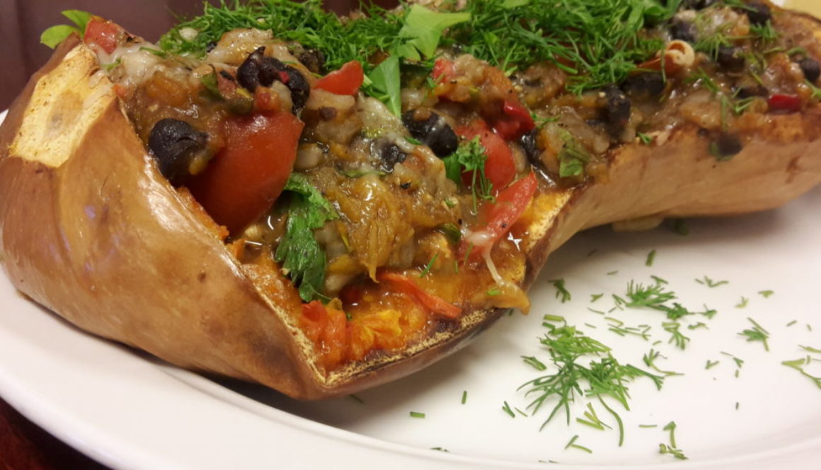 Stuffed butternut squash