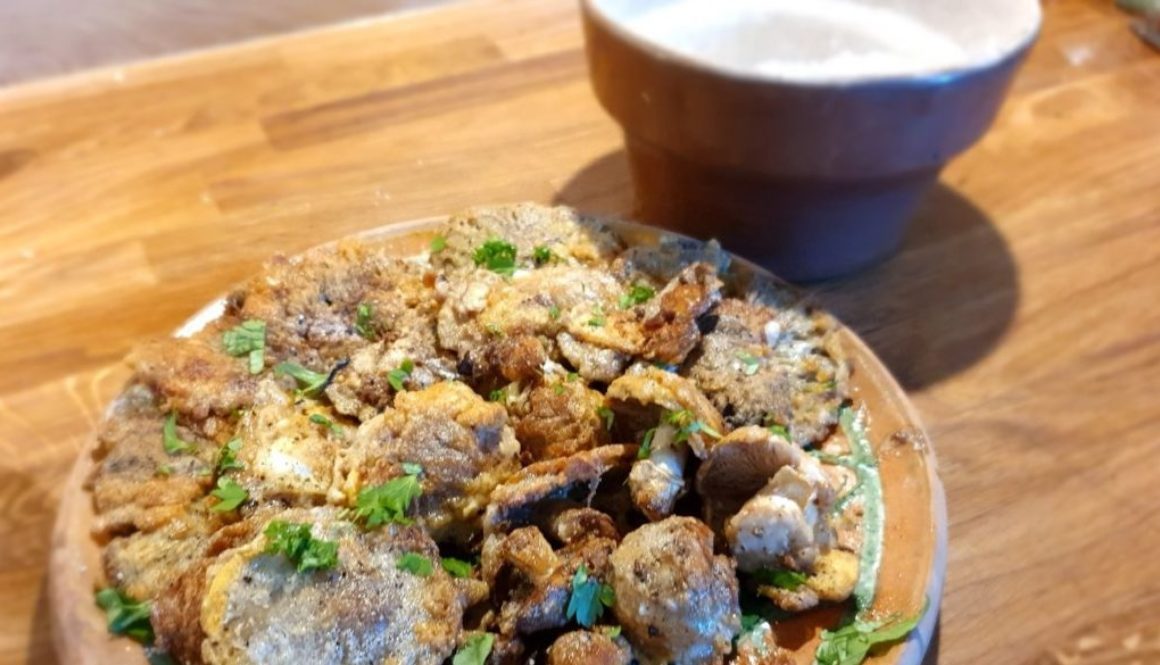 Fried gypsy mushrooms