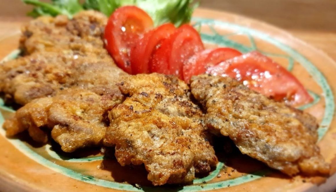 Breaded liver