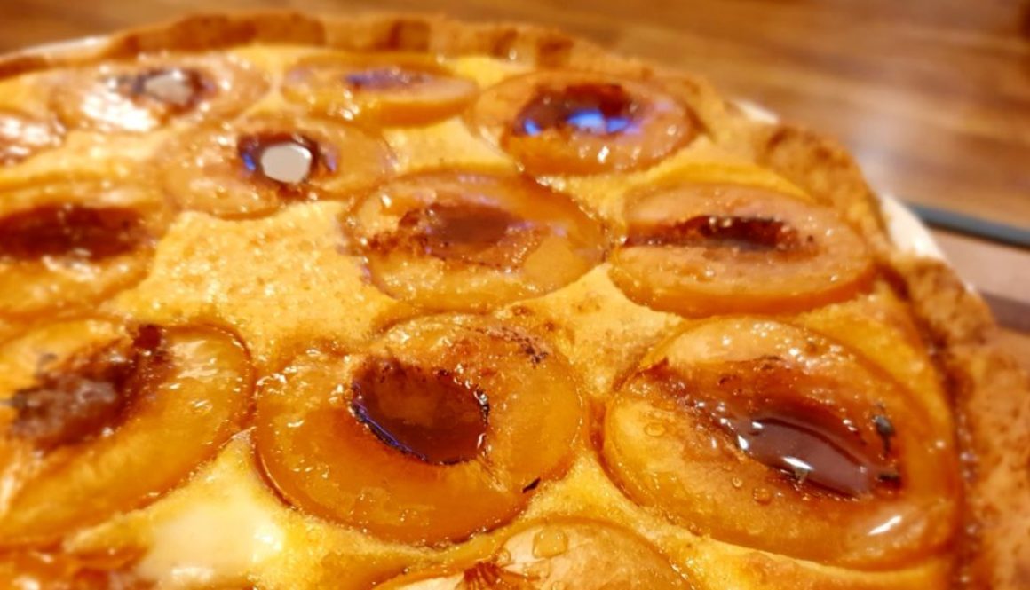 Caramel plum cake