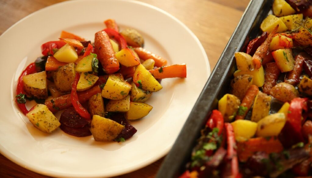 Roasted autumn vegetables