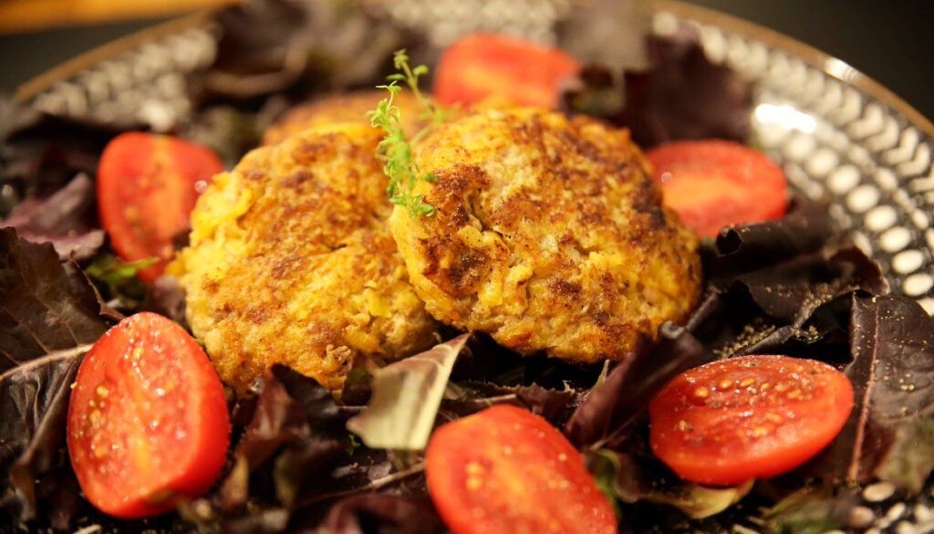 Pumpkin-minced meat cutlets