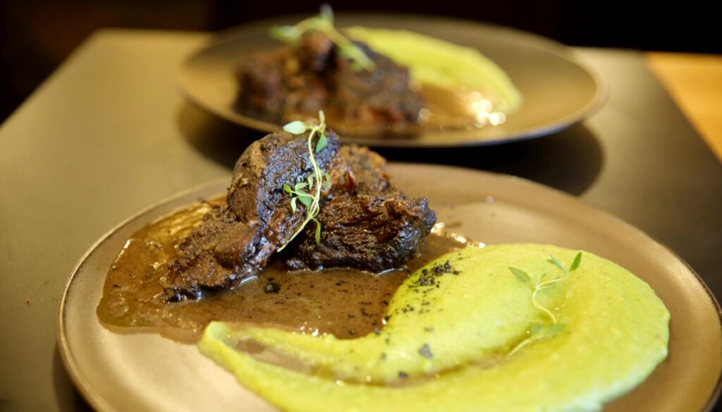 Long-braised beef cheek in red wine sauce