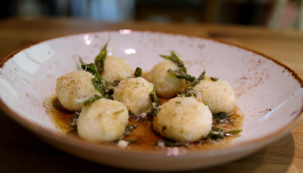 Gnudi in Browned Butter and Sage Sauce