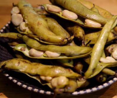 Broad beans boiled in salt water