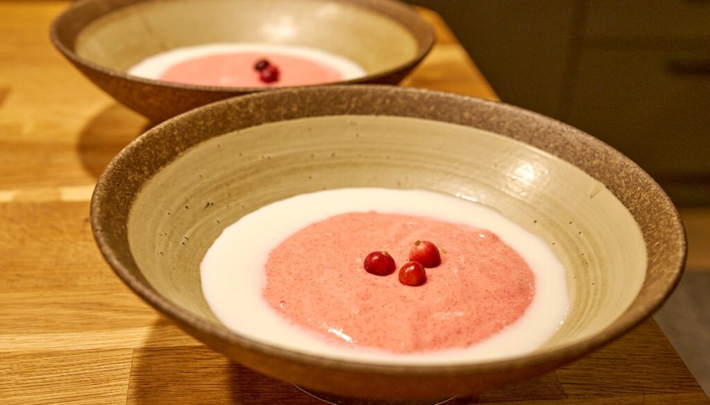 Cranberry Semolina Mousse